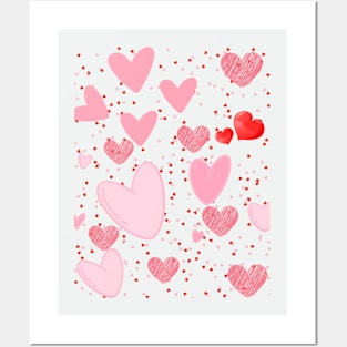 hearts patten Posters and Art